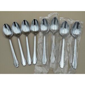 Set of 8 Gorham Calais Tea Spoons 6 1/8" Stainless Steel 4 used 4 new